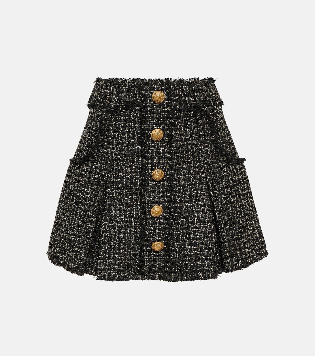 

Плиссированная мини-юбка из твида BALMAIN, разноцветный