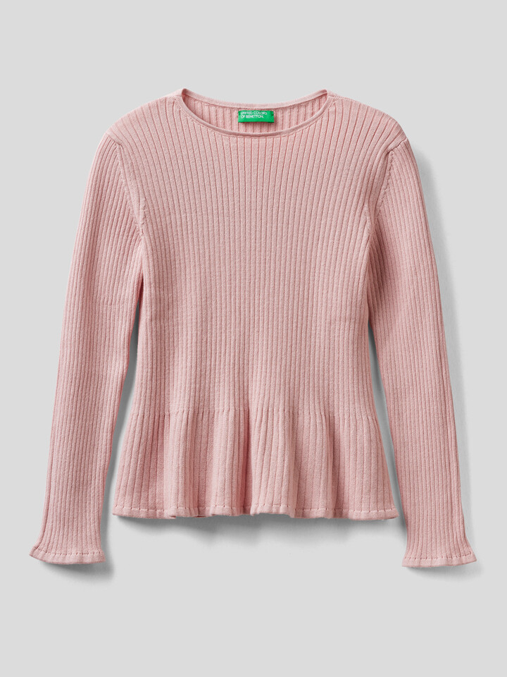

Лонгслив Benetton, розовый