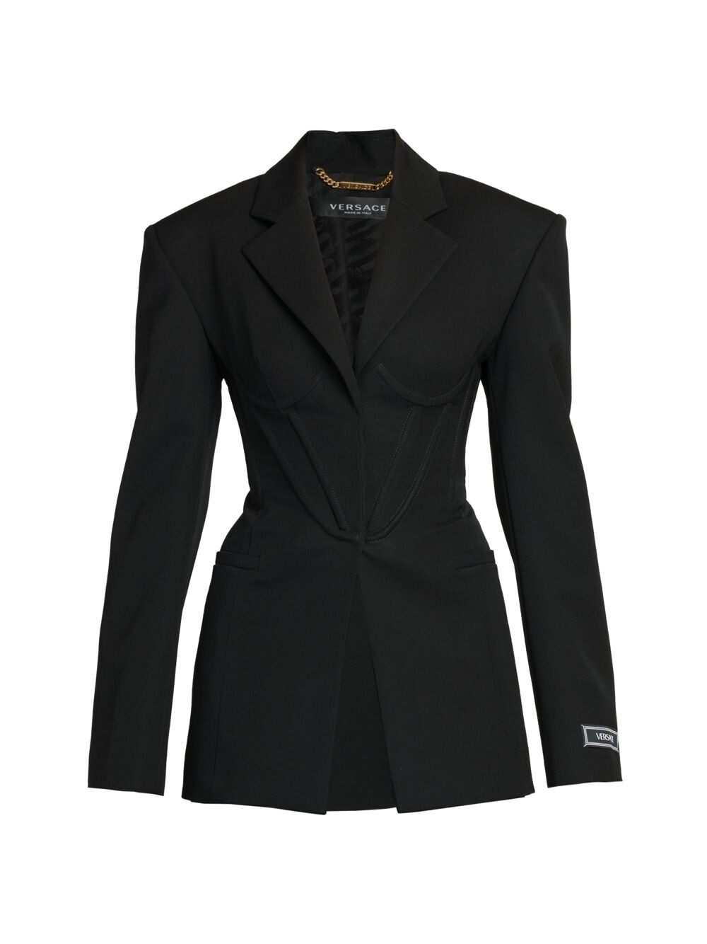 

Неформальная куртка из натуральной шерсти Versace, черный