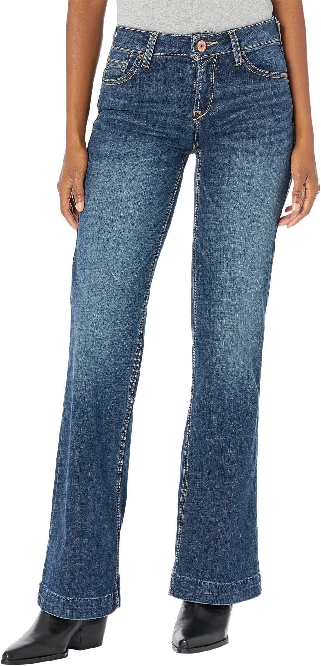 цена Джинсы Trouser Perfect Rise Maggie Wide Leg Jeans Ariat, цвет Pasadena