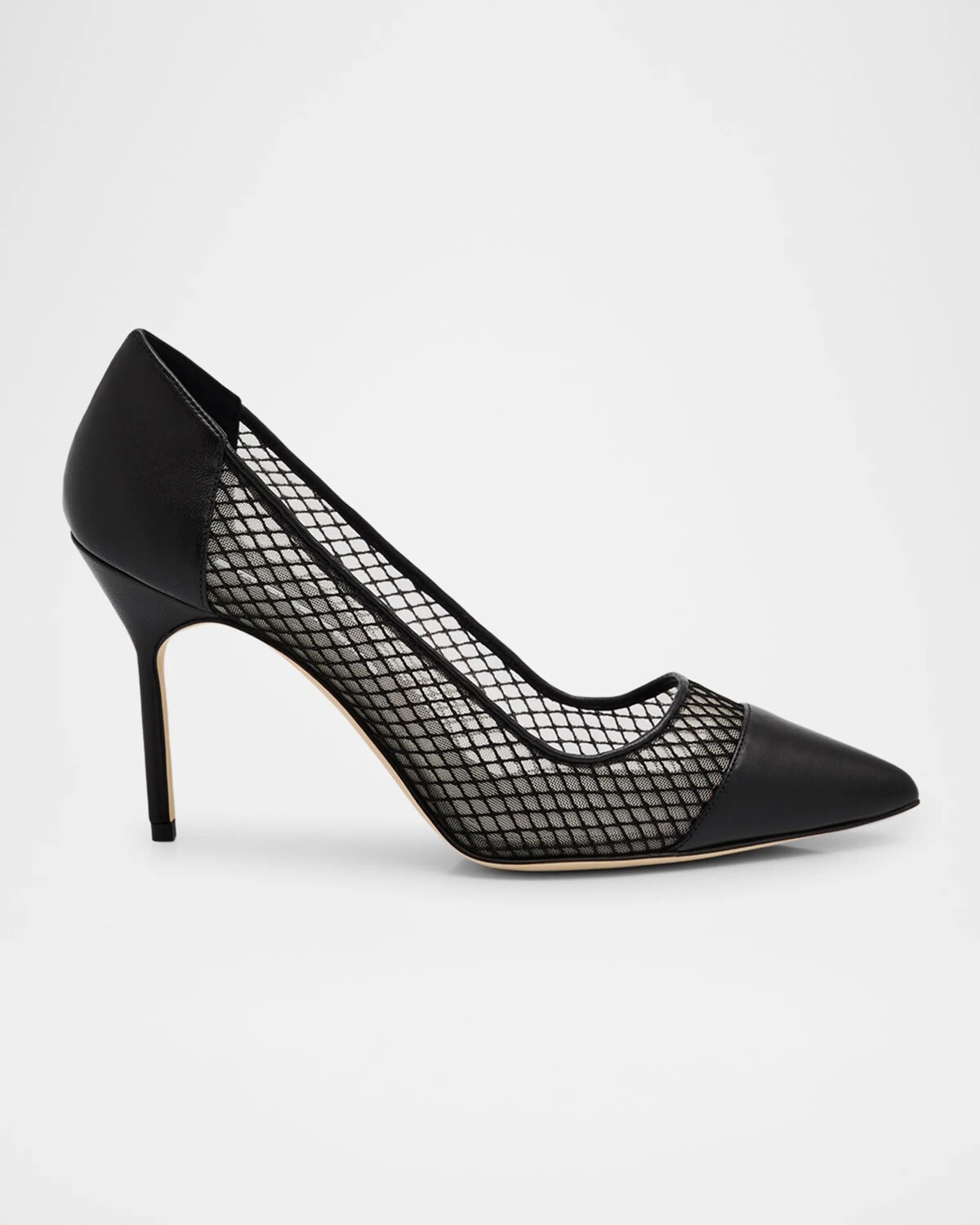 

Кожаные туфли Capcour Net с закрытым носком Manolo Blahnik, черный