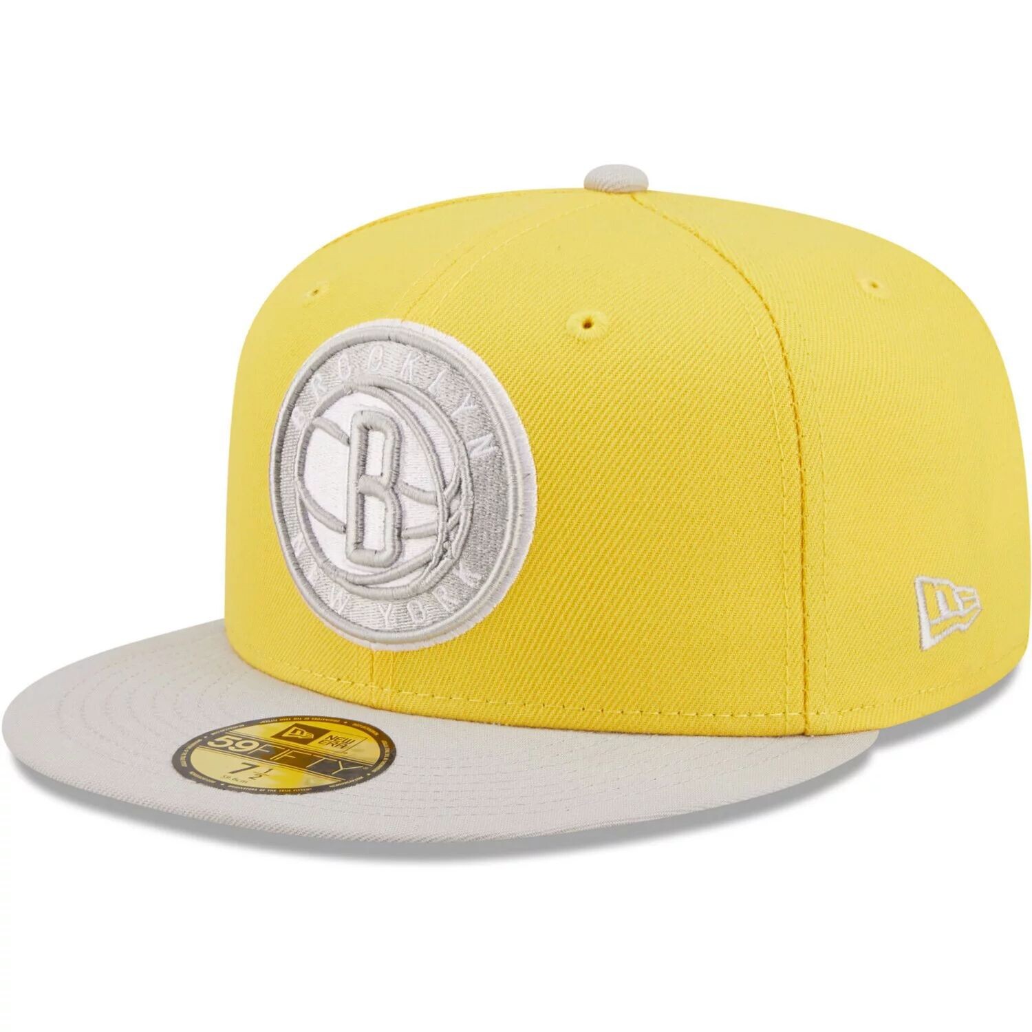 

Мужская шляпа New Era желто-серая Brooklyn Nets Color Pack 59FIFTY
