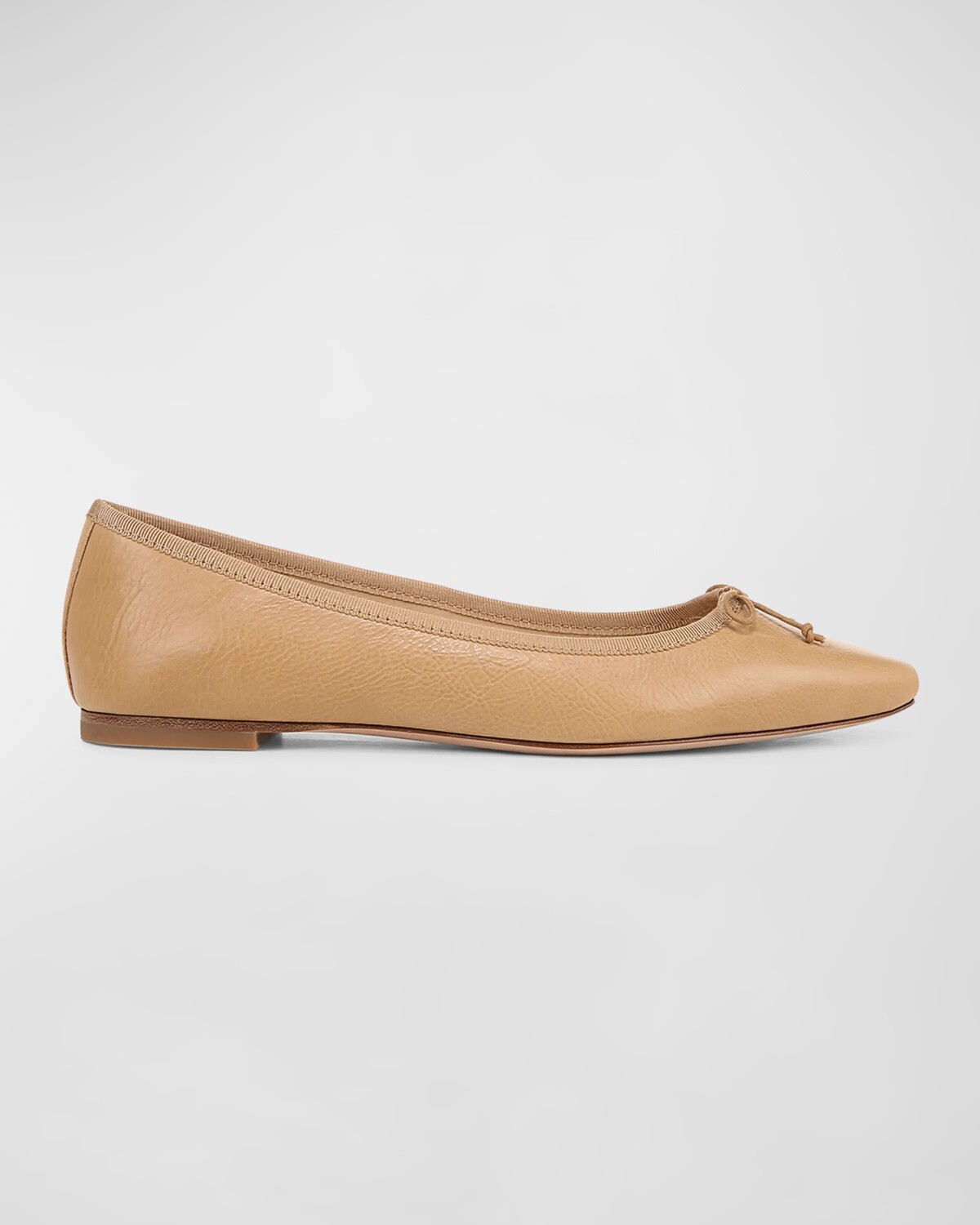 

Кожаные балетки Catherine с бантом Veronica Beard, цвет Natural Beige Leather