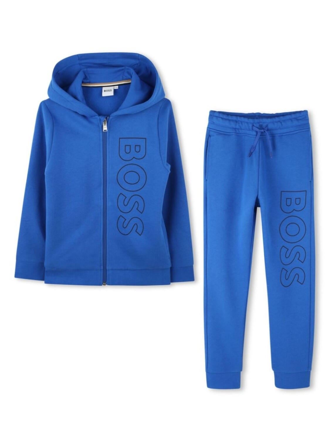 

BOSS Kidswear спортивный костюм на молнии с принтом, синий