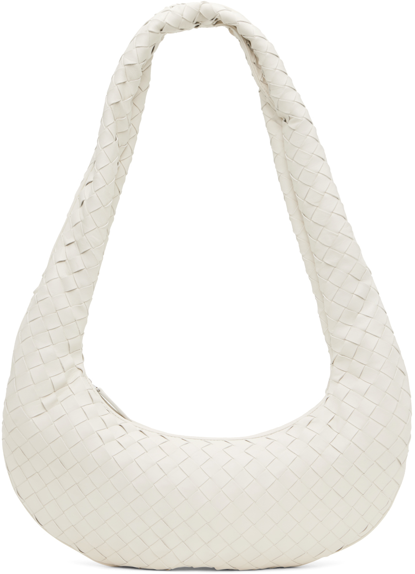 Белая сумка на молнии Bottega Veneta