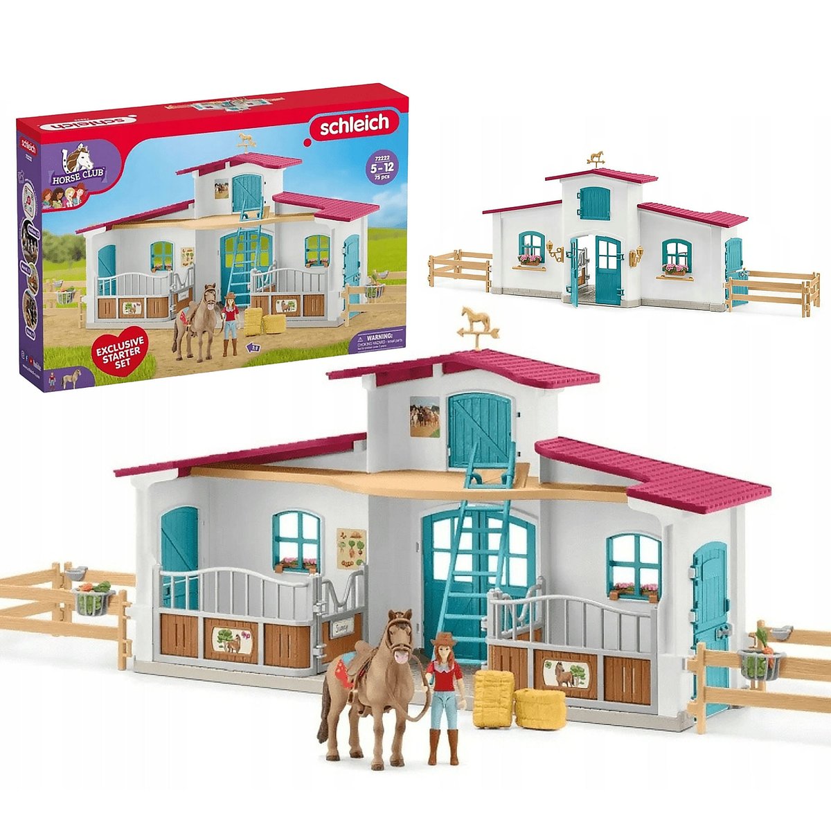 

SLH72222 Schleich Horse Club - Базовый центр верховой езды + аксессуары, набор фигурок для детей 5+