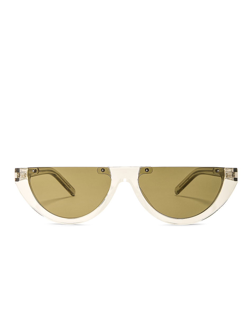 Солнцезащитные очки Saint Laurent Oval, серый солнцезащитные очки zara oval серый