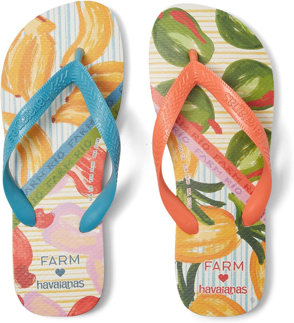 

Шлепанцы Top Farm Fruit Linen Flip Flop Sandal Havaianas, цвет Orange Citrus