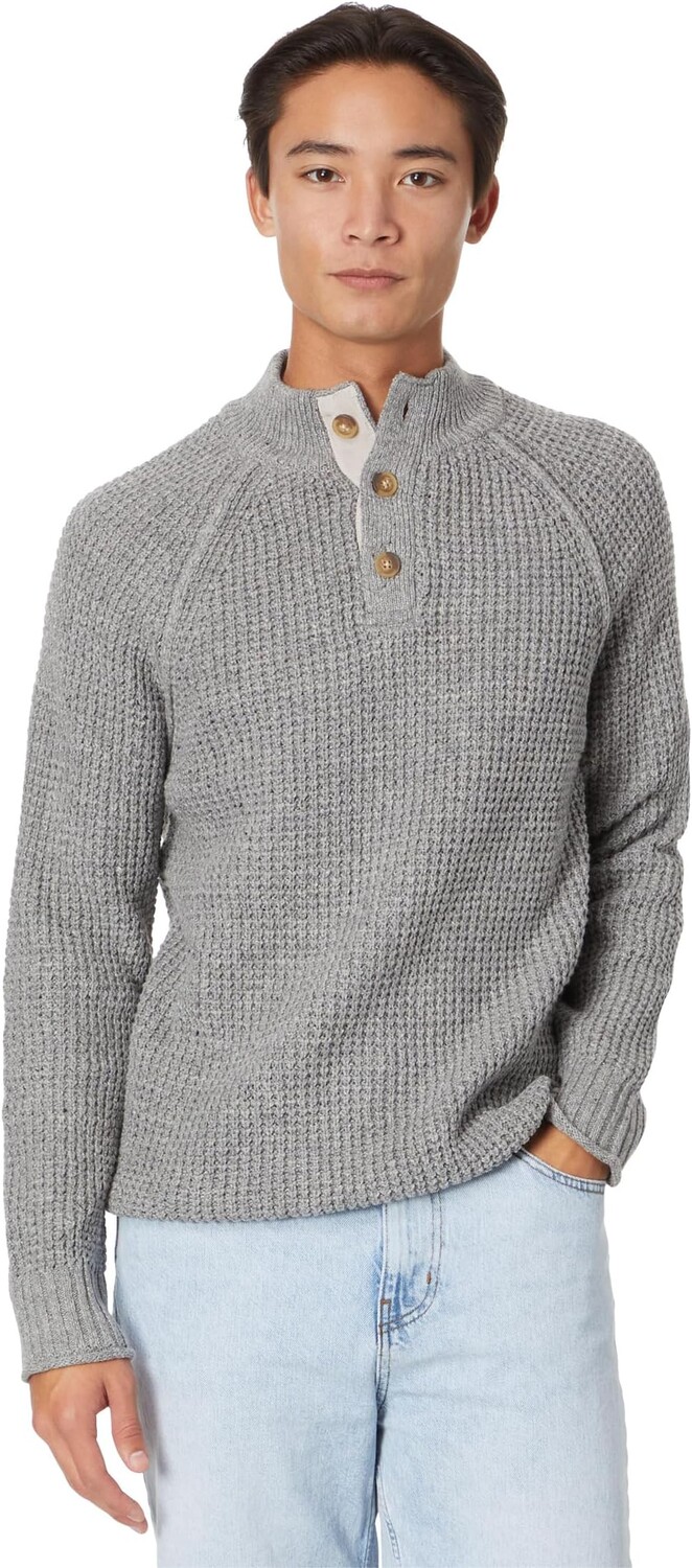 

Неповый свитер с воротником-стойкой Lucky Brand, цвет Heather Grey Tweed