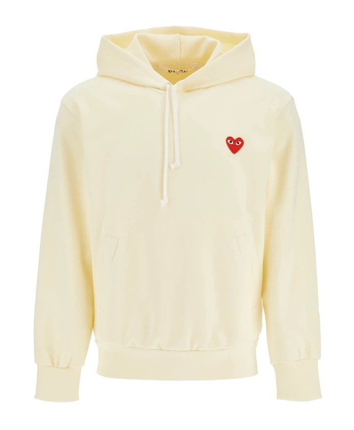 

Худи с логотипом в форме сердца Comme Des Garçons Play, бежевый