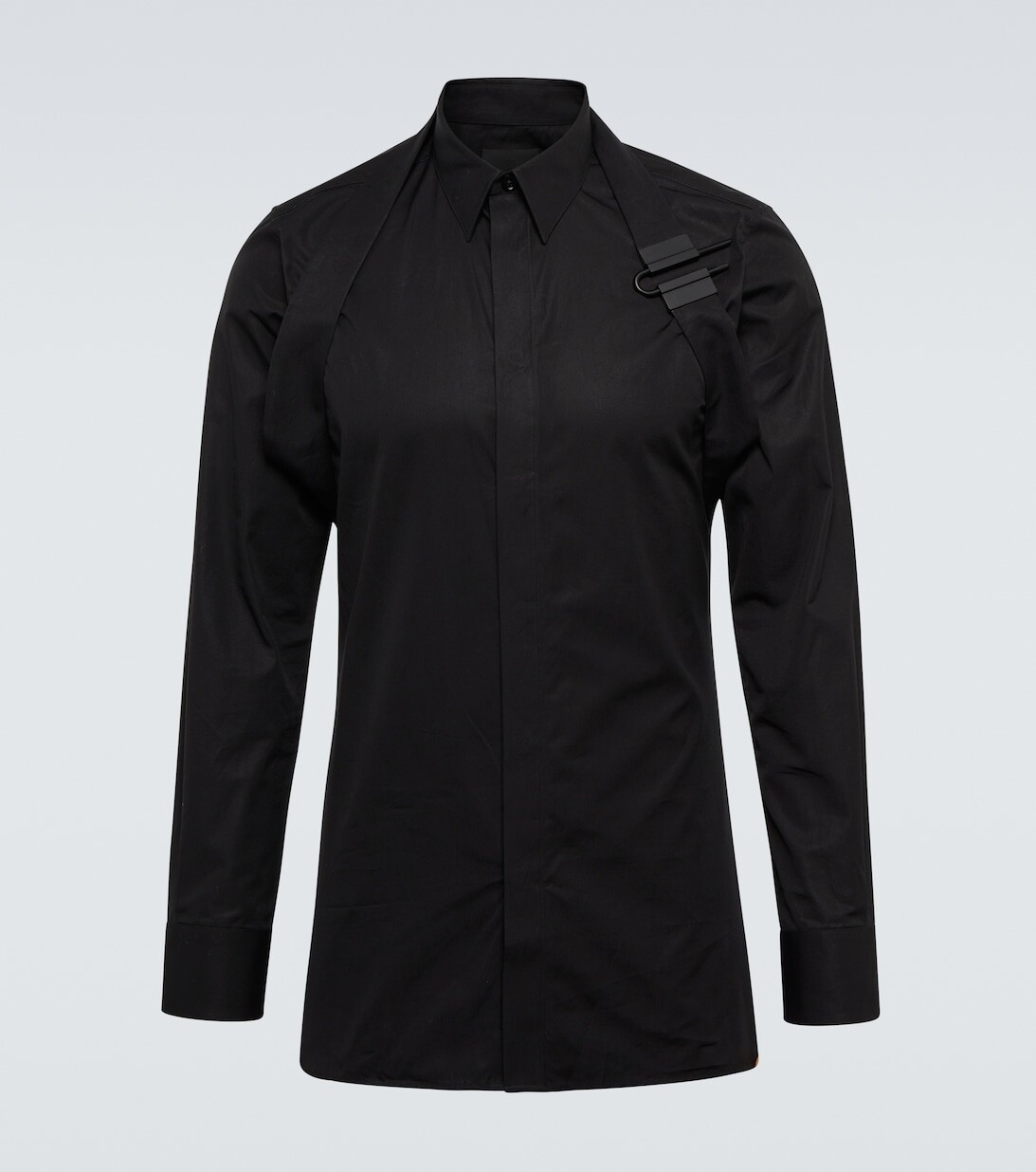 

Рубашка U-Lock из хлопкового поплина Givenchy, черный