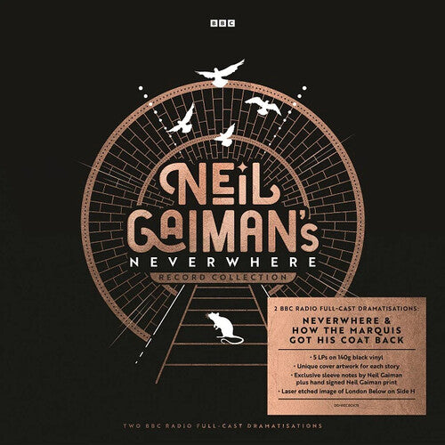 

Виниловая пластинка Gaiman, Neil: Neil Gaiman's Neverwhere Record Collection - Limited Deluxe Boxset with Signed Neil Gaiman Print & 5LP's pressed on 140-Gram Black Vinyl