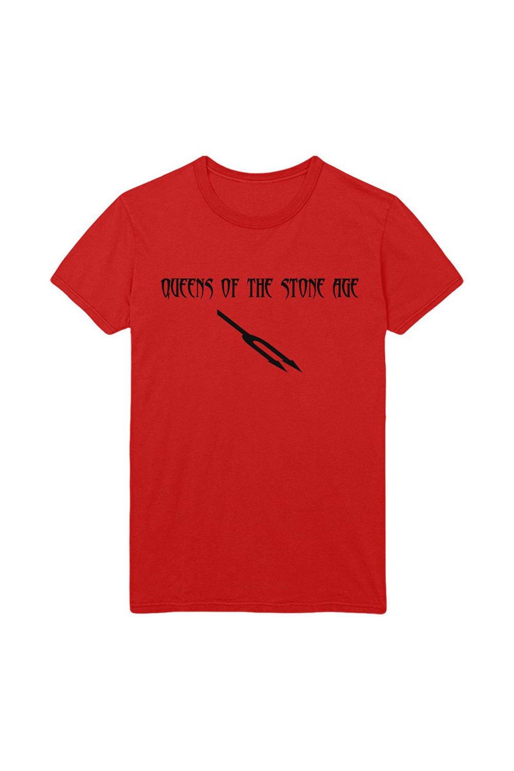 Хлопковая футболка Deaf Songs Queens Of The Stone Age, красный футболка design heroes queens of the stone age женская черная s
