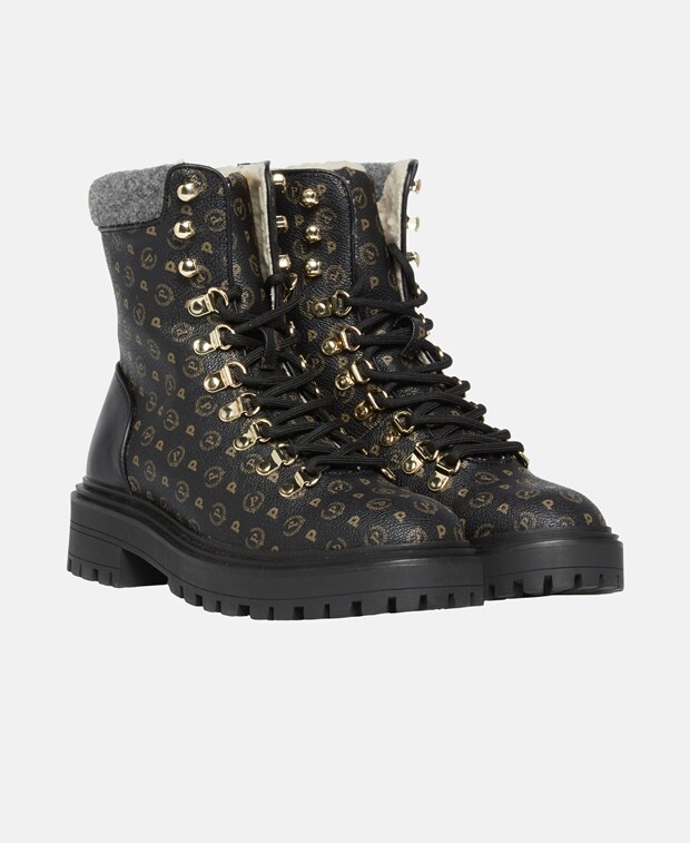 

Ботинки на шнуровке Pollini, черный