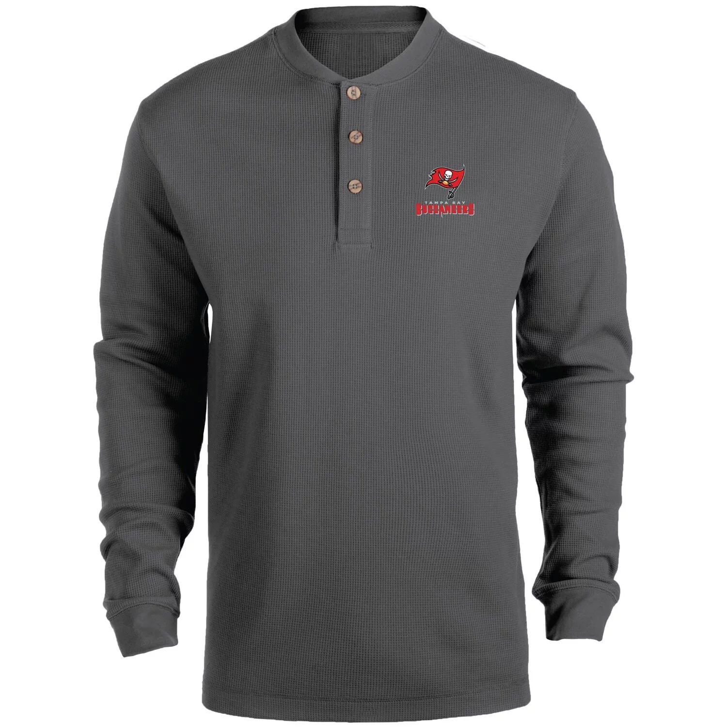 

Мужская серая футболка с длинными рукавами Tampa Bay Buccaneers Maverick Thermal Henley, Серый