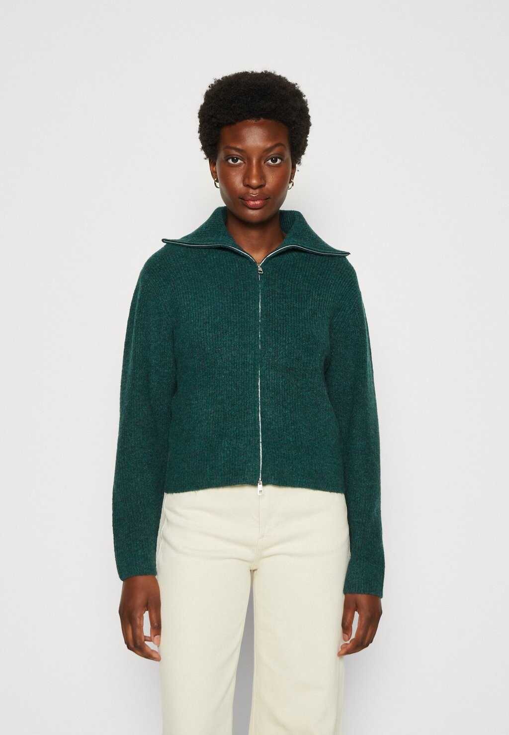 

Кардиган TOM TAILOR DENIM COSY TROYER, цвет midnight forest green mélange