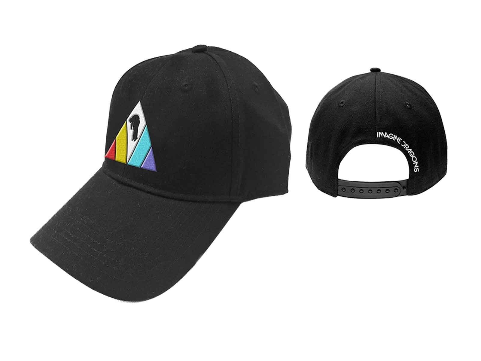 Бейсбольная кепка Snapback с треугольным ремешком и логотипом Imagine Dragons, черный