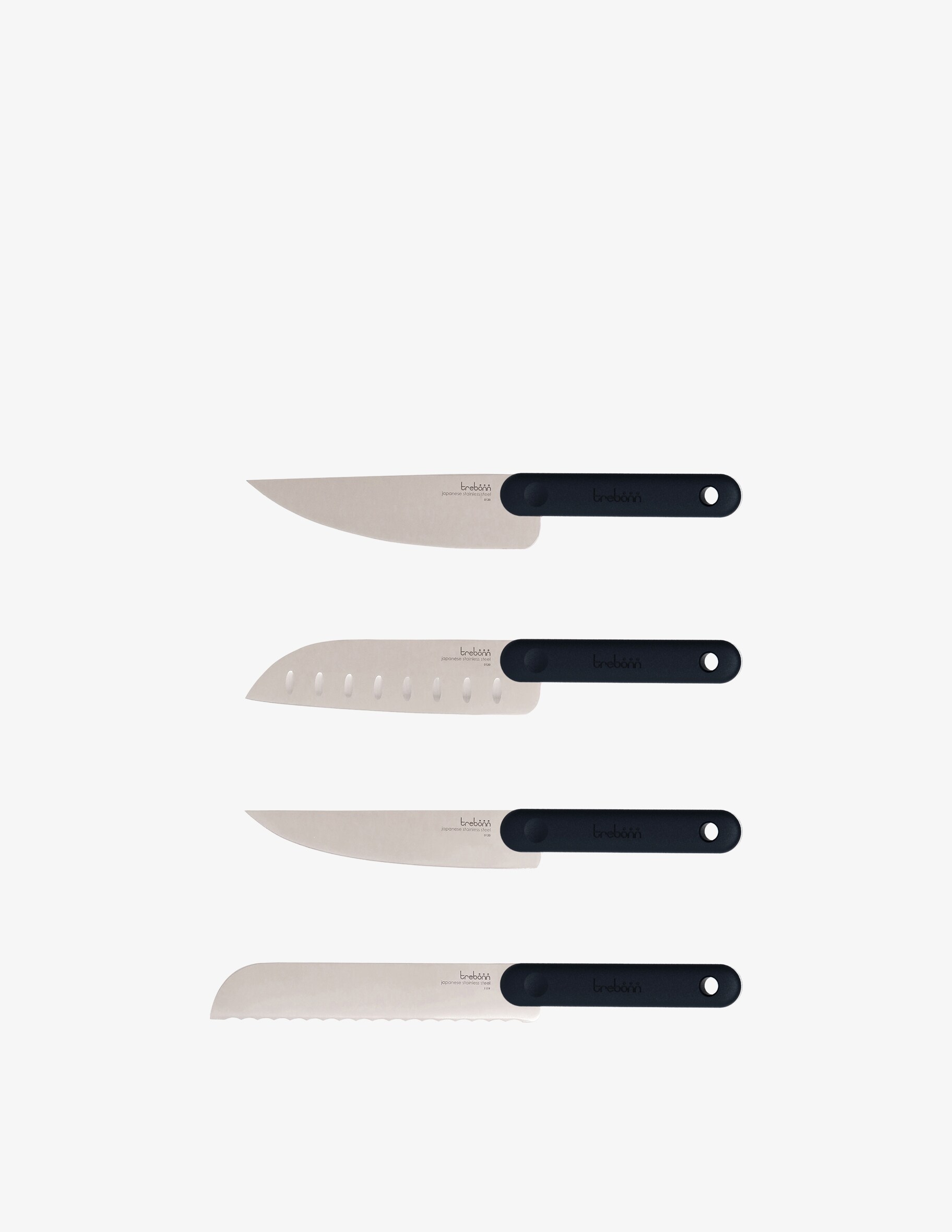 цена Набор ножей — набор из четырех японских ножей Black Edition Trebonn