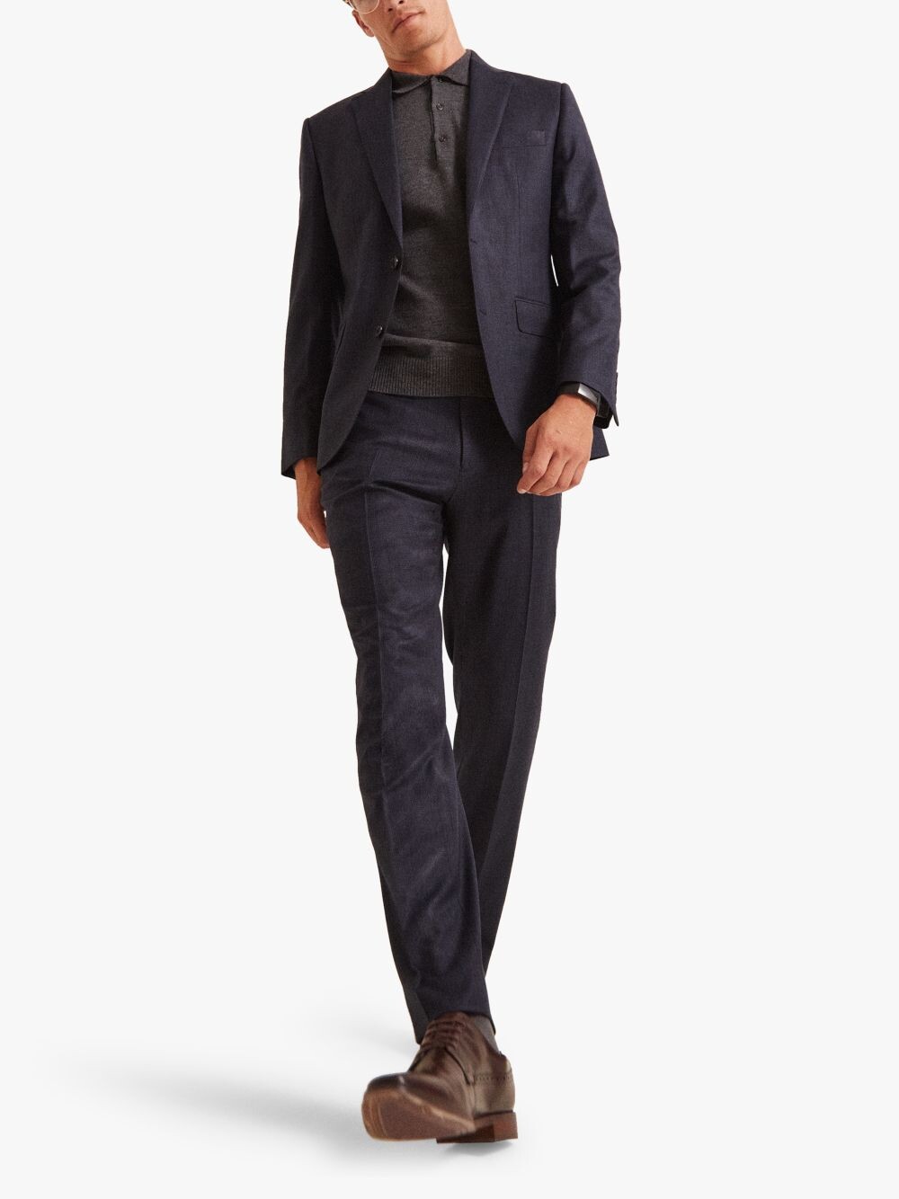 

Пиджак в клетку Tailored Fit Moss, темно-синий
