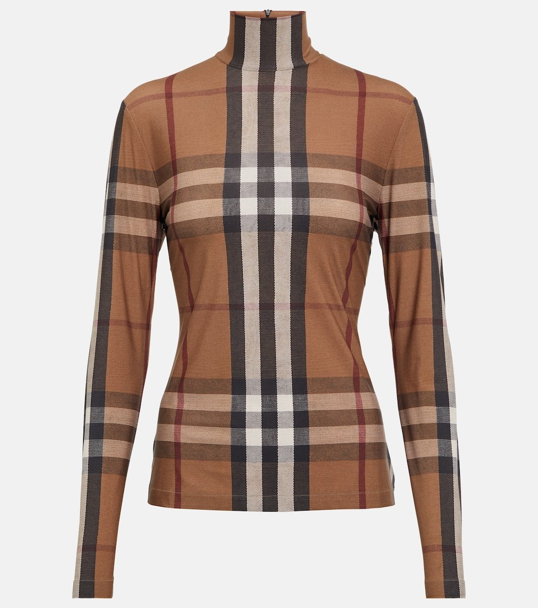 

Водолазка из джерси в клетку Vintage Check BURBERRY, разноцветный, Коричневый