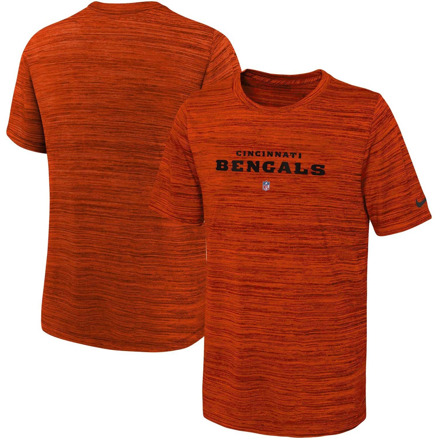 

Молодежная футболка Nike Orange Cincinnati Bengals Sideline Velocity Performance Nike