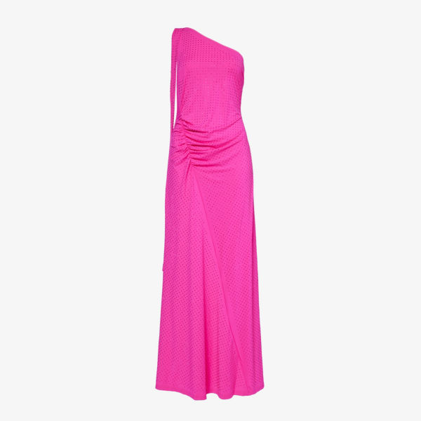Платье макси из эластичной ткани, украшенное стразами Amy Lynn, розовый