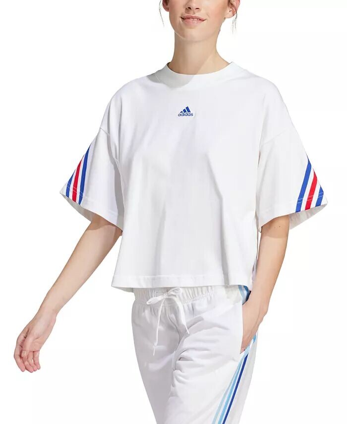 

Женская футболка с 3 полосками Future Icons adidas, белый