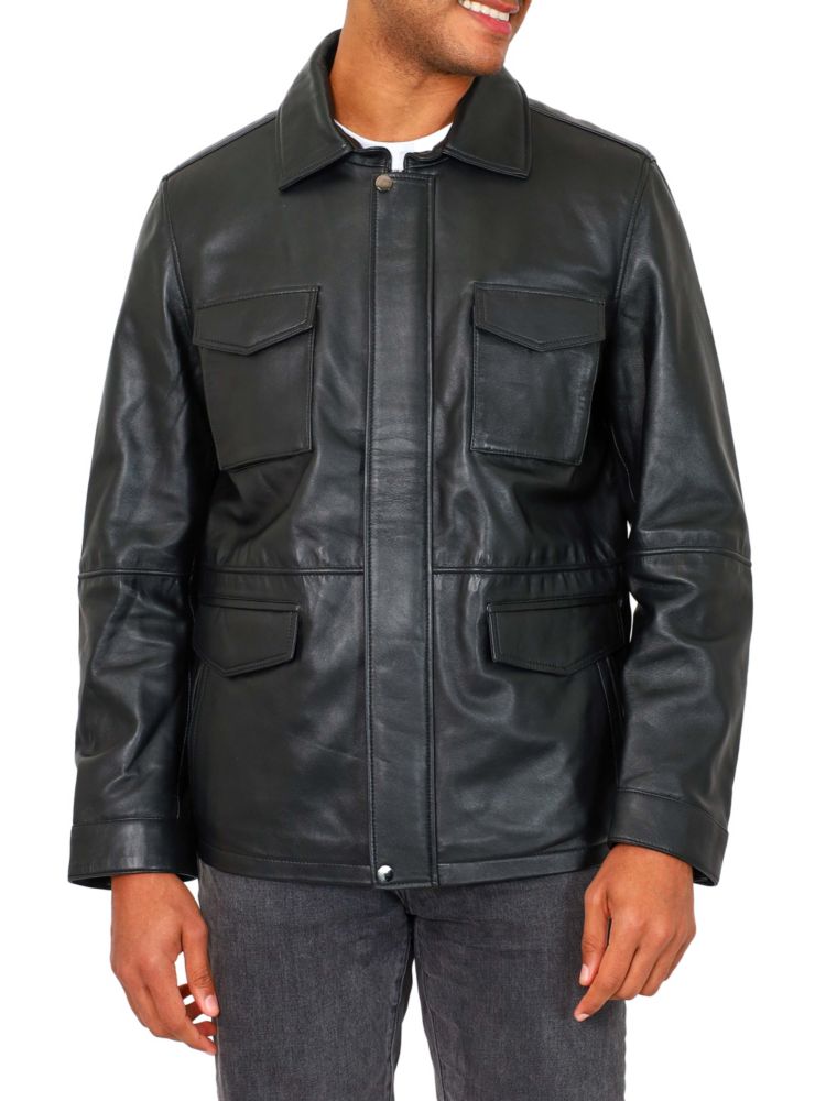 Кожаная куртка Рион Vellapais, черный
