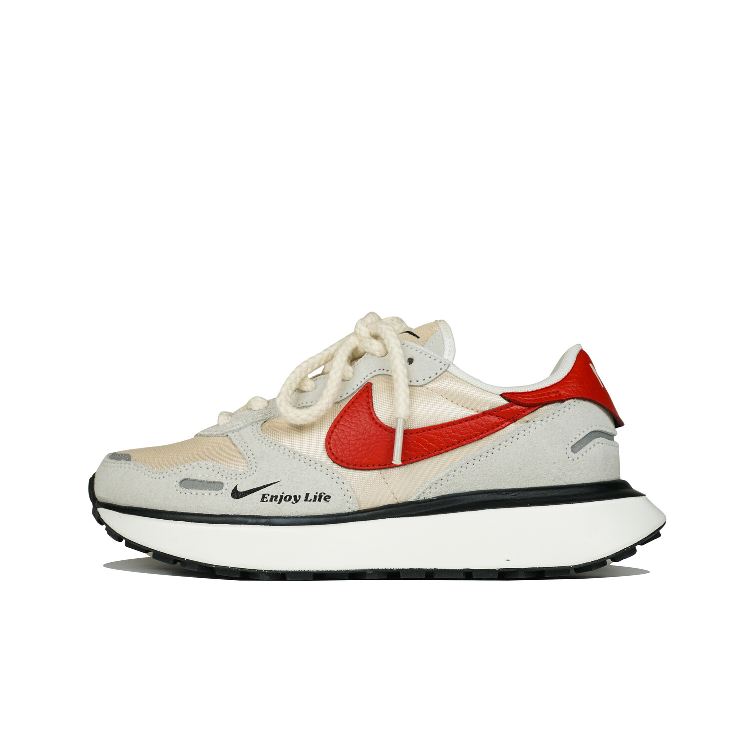 

Кроссовки Nike Phoenix Waffle Lifestyle Shoes Women's Low-top Red, светло-серый