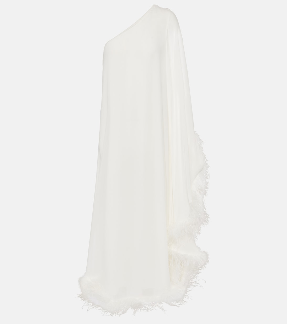 цена Платье макси bridal liza с отделкой перьями Rixo, белый