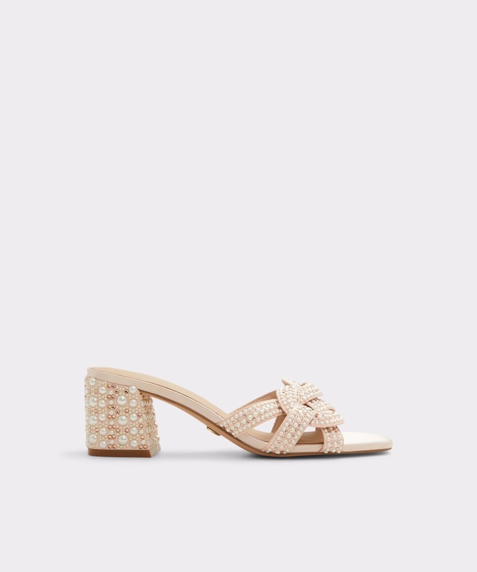 

Женские мюли из бежевой ткани Aldo, бежевый