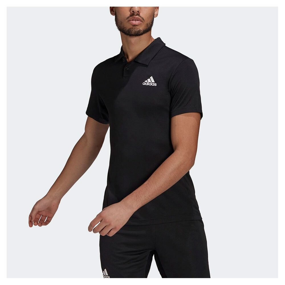 Поло с коротким рукавом adidas Heat Ready, черный поло с коротким рукавом adidas t freelift черный