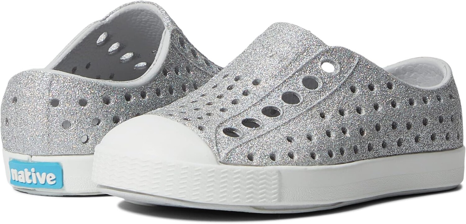 

Кроссовки Jefferson Bling Glitter Native Shoes Kids, цвет Disco Bling/Shell White