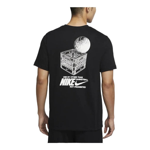 Футболка Men's Nike Logo Geometry Pattern Printing Round Neck Short Sleeve Black T-Shirt, мультиколор