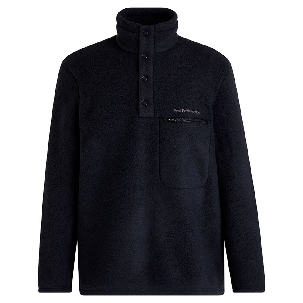 

Свитер Peak Performance Fleece Snap Crew Neck, черный