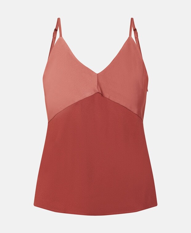 

Топ без рукавов DKNY, кирпично красный