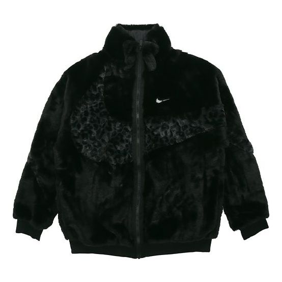 

Куртка Nike Sportswear Swoosh Logo Casual FleeceJacket Men Black, черный