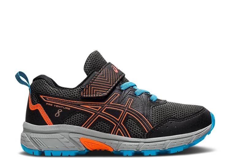 

Кроссовки ASICS PRE VENTURE 8 PS 'BLACK MARIGOLD ORANGE', черный