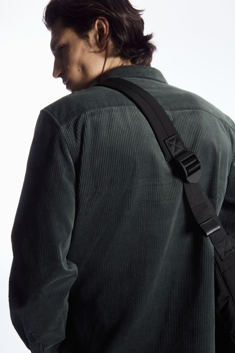 Стеганая сумка-мессенджер - ripstop H&M, черный