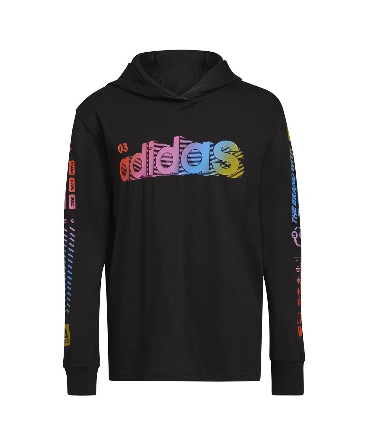 

Футболка Game-On с капюшоном и длинными рукавами для больших мальчиков adidas