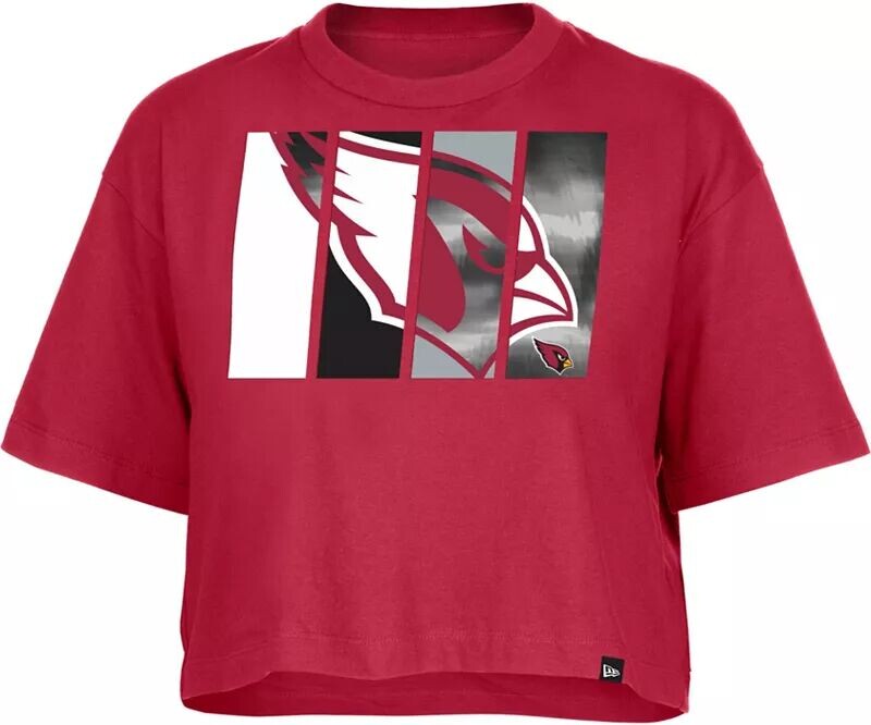 

Женская красная футболка свободного кроя New Era Arizona Cardinals Panel