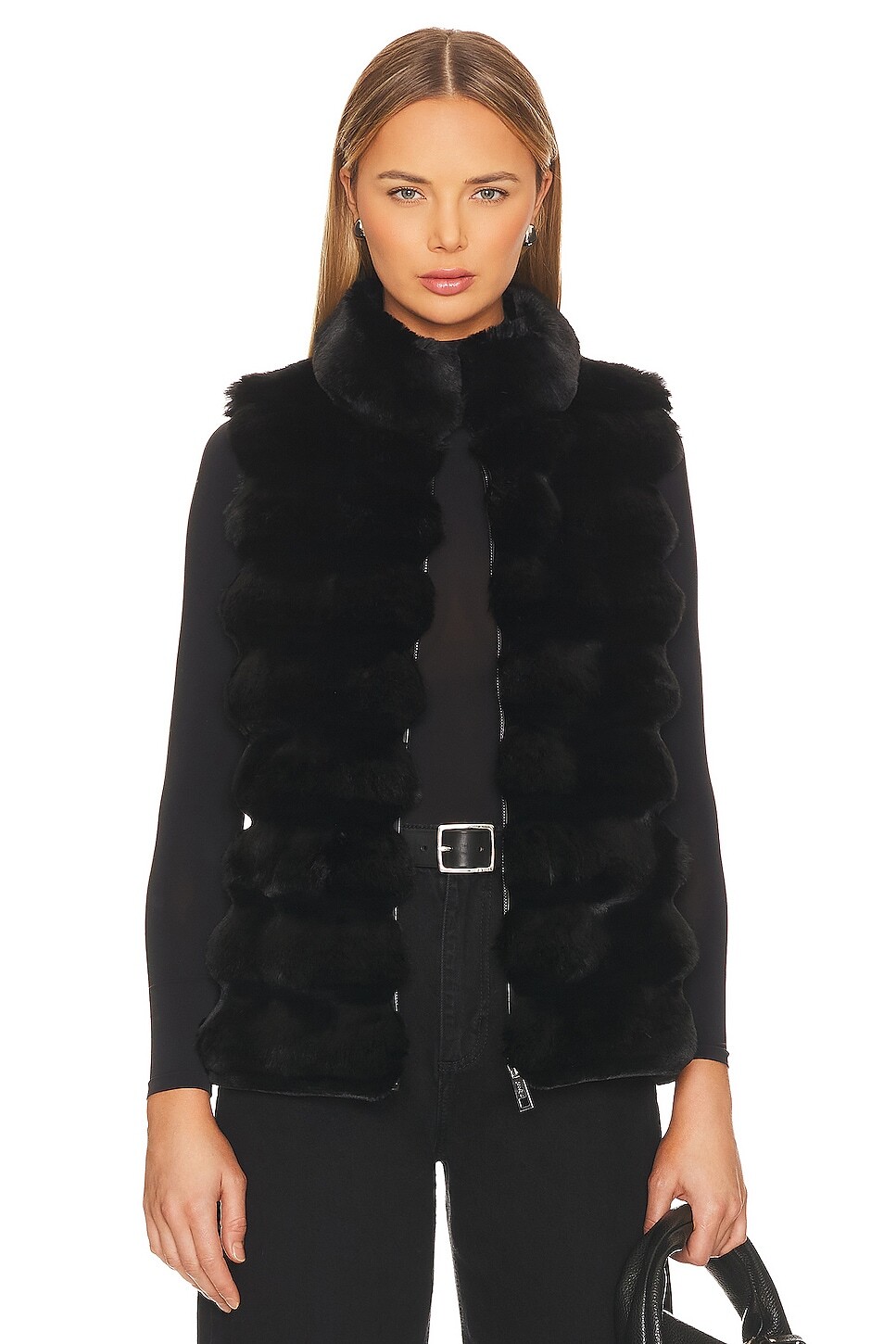 

Жилет jocelyn Plush Faux Fur Reversible, черный