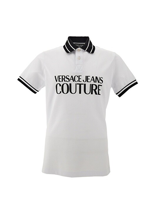 

Белая мужская футболка-поло Versace Jeans Couture