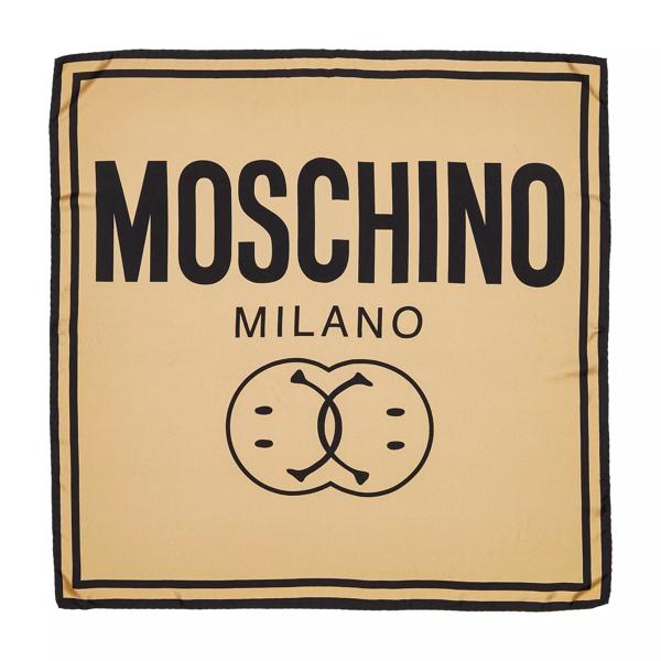 

Шарф scarf 90x90 cm Moschino, бежевый