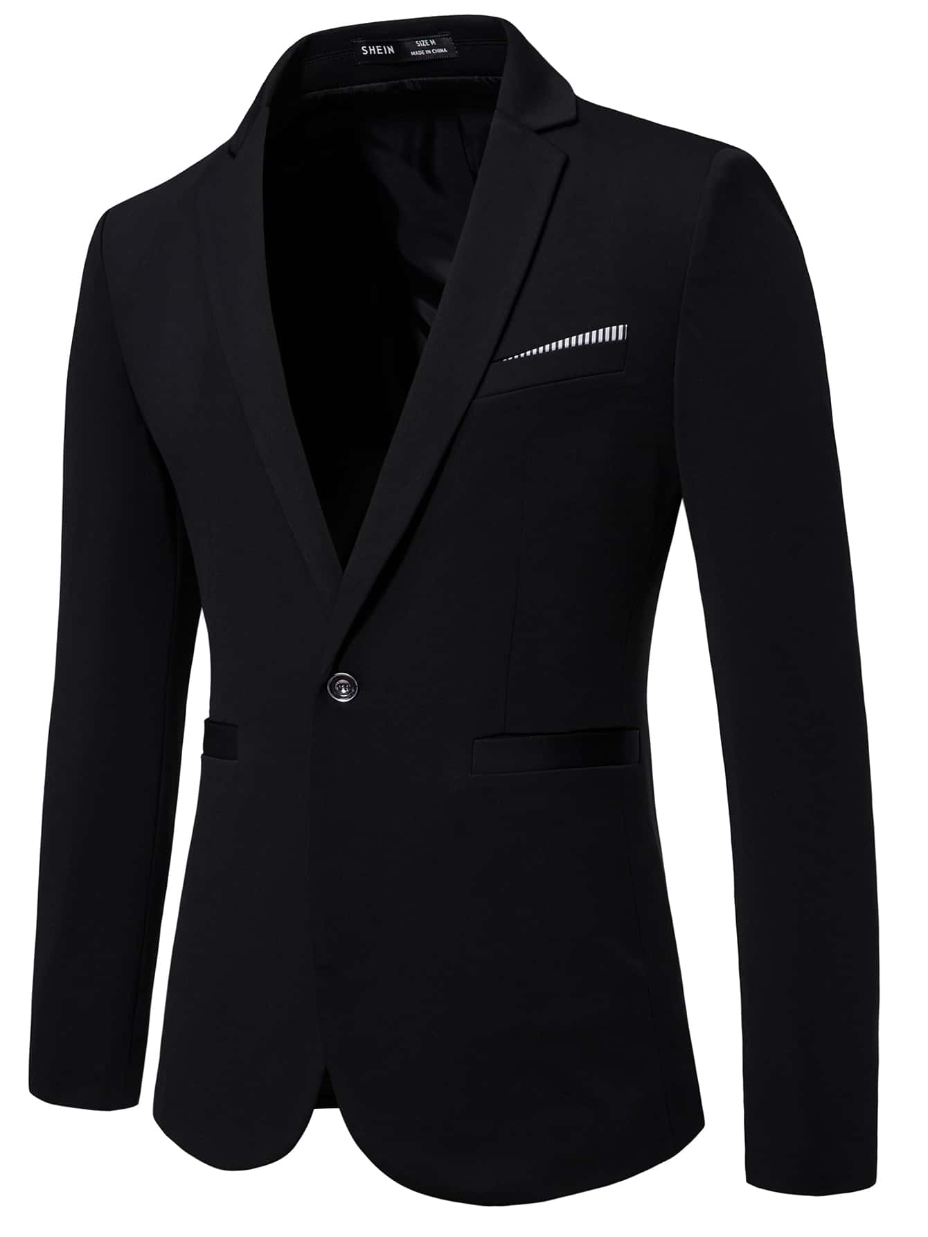 Мужской пиджак с длинными рукавами и зубчатыми лацканами Manfinity Mode, черный мужской однотонный костюм с воротником стойкой manfinity mode черный