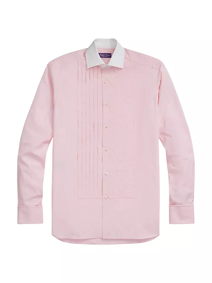 

Хлопковая рубашка с длинными рукавами End On End Ralph Lauren Purple Label, розовый