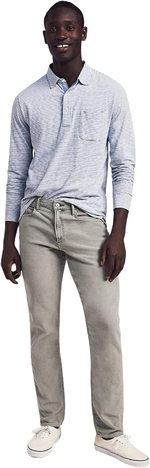 

Брюки Stretch Terry Five-Pocket Faherty, цвет Faded Olive
