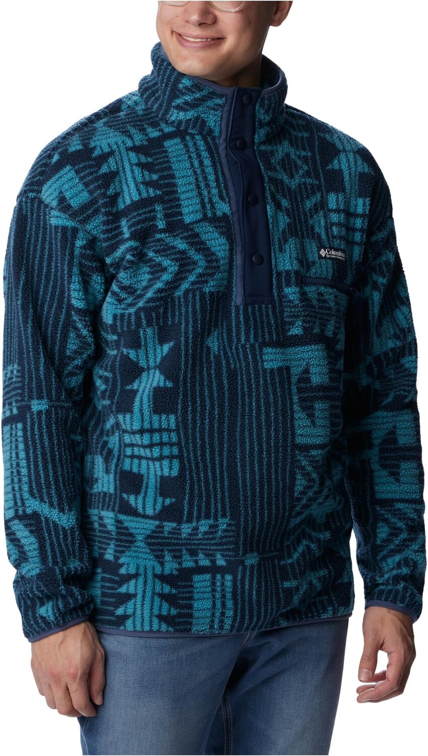 

Куртка Helvetia 1/2 Snap Fleece Columbia, цвет Collegiate Navy Passages