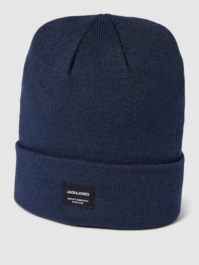 

Шапка с детализацией лейбла "ДНК" Jack & Jones, темно-синий