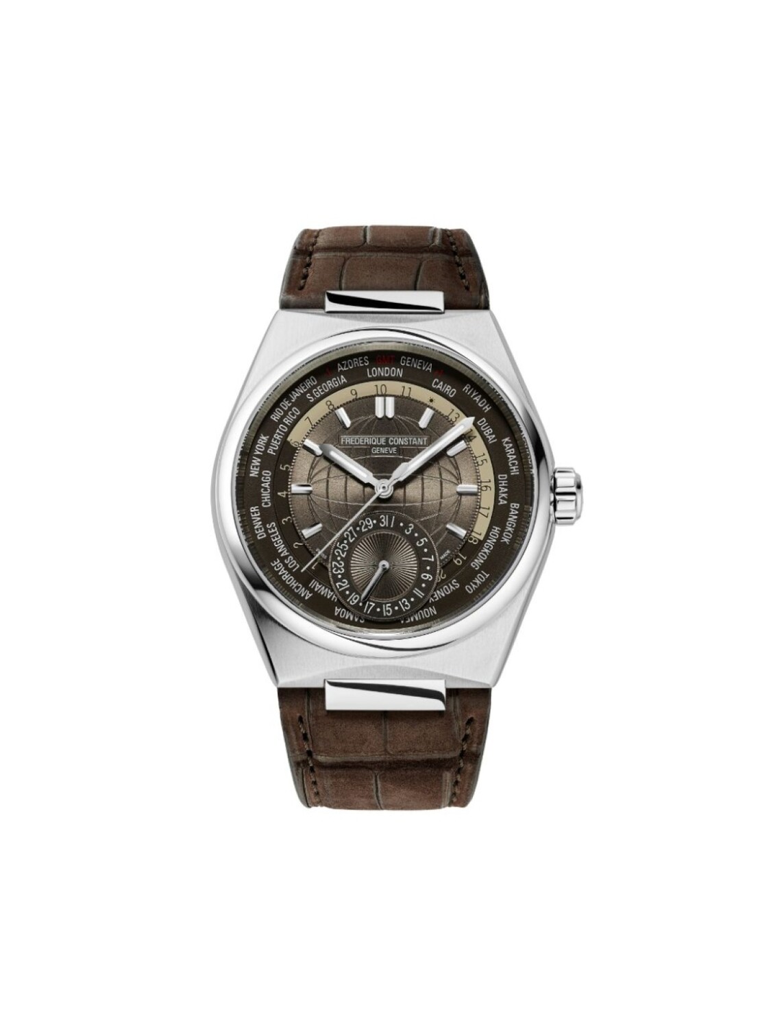 

Frederique Constant наручные часы Highlife Worldtimer Manufacture 41 мм, коричневый